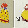 illustration bonnes femmes poussin chat